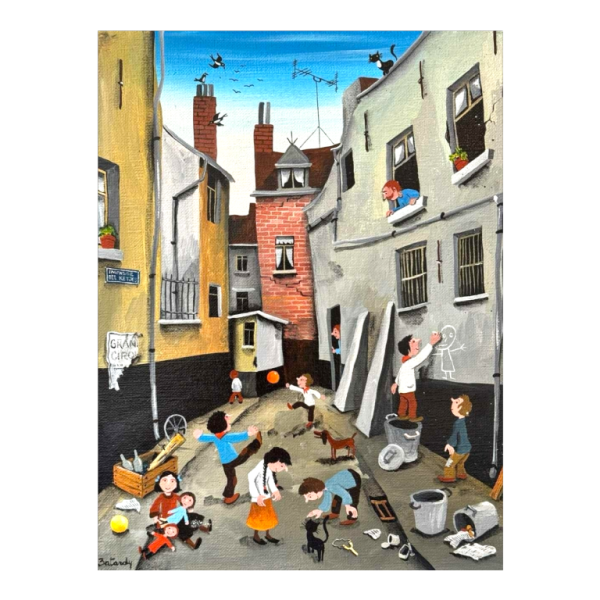Marie-Louise BATARDY 'Impasse des ketjes' peinture huile sur toile