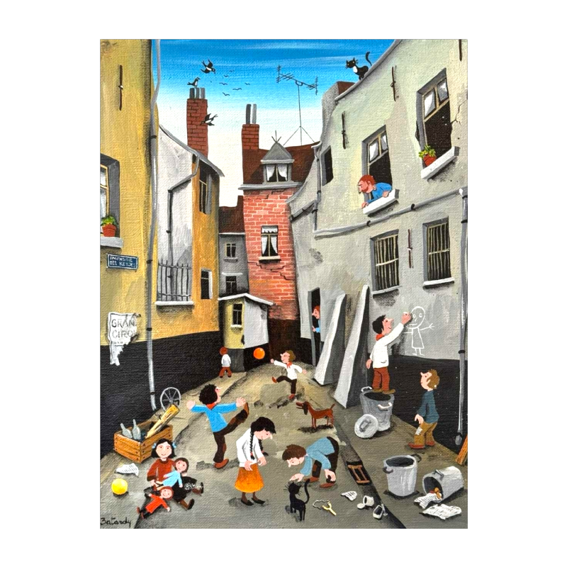 Marie-Louise BATARDY 'Impasse des ketjes' peinture huile sur toile