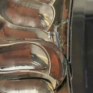 OLIVIER DE SCHRIJVER, grand miroir rond (90cm) façon mercure ancien