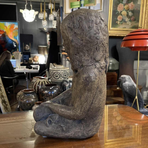 Girl' sculpture in stoneware, unique piece, ceramic in the Elie Van Damme style for Amphora, ca 1970