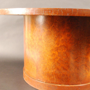 Cylindre" Art Deco pedestal table in burr walnut - circa 1930
