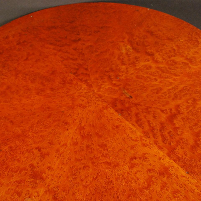 Guéridon "Cylindre" Art Déco en loupe de noyer - circa 1930