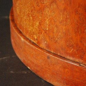 Cylindre" Art Deco kolomtafel van wortelnotenhout - circa 1930