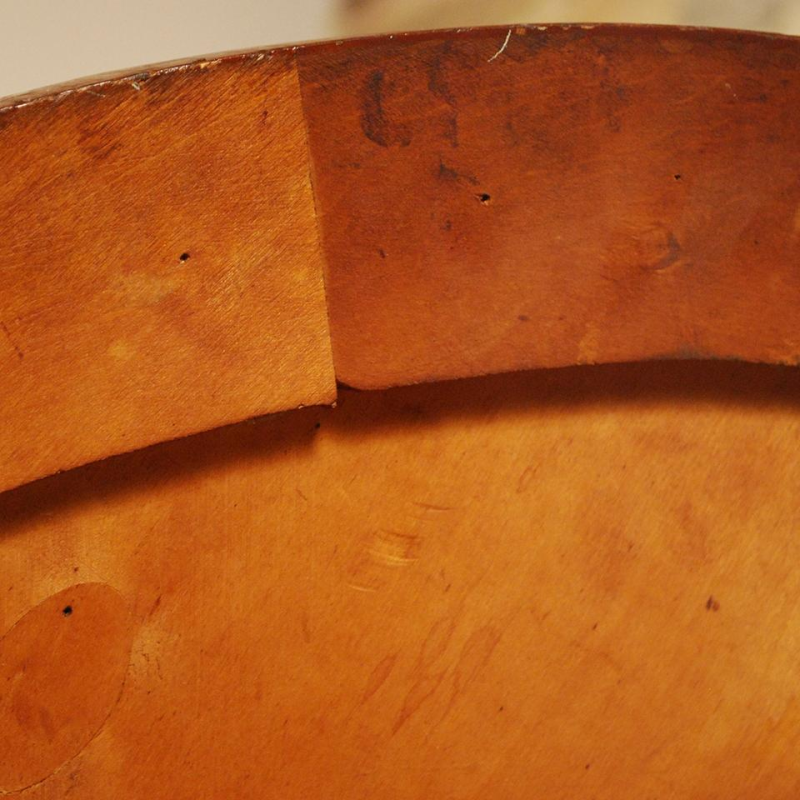 Guéridon "Cylindre" Art Déco en loupe de noyer - circa 1930