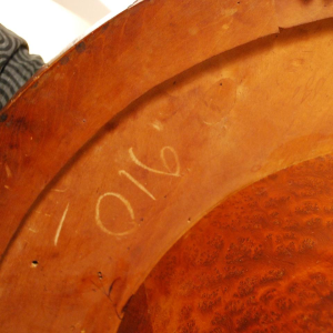 Cylindre" Art Deco pedestal table in burr walnut - circa 1930