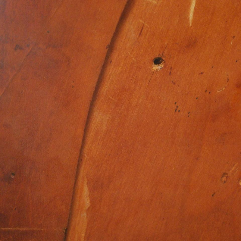 Cylindre" Art Deco kolomtafel van wortelnotenhout - circa 1930