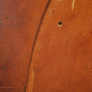 Cylindre" Art Deco kolomtafel van wortelnotenhout - circa 1930