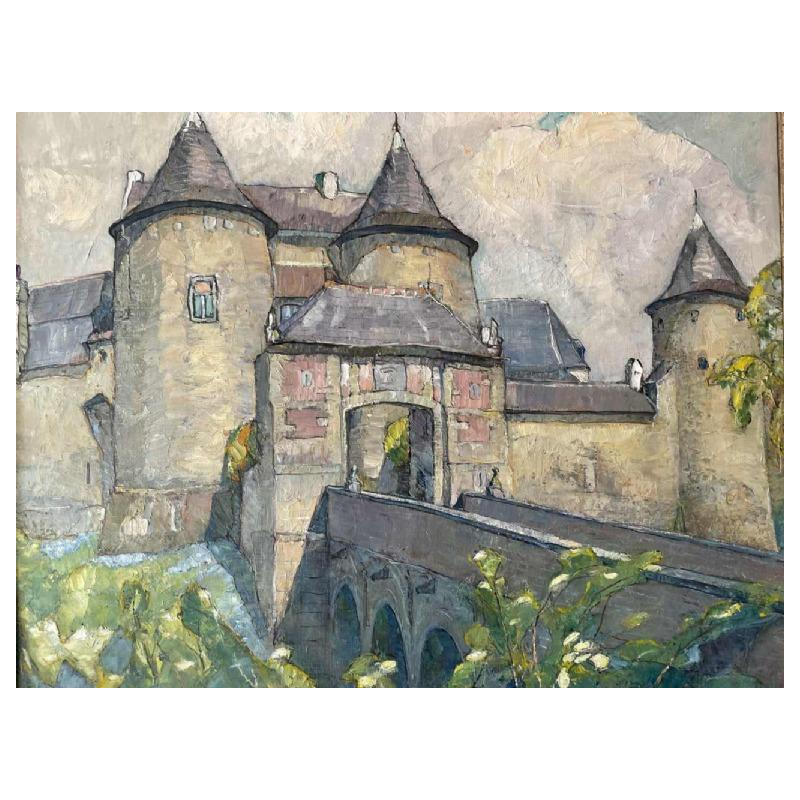 Mecislas de RAKOWSKY (1882-1947): « CORROY Le CHATEAU » hst 54x65 cm