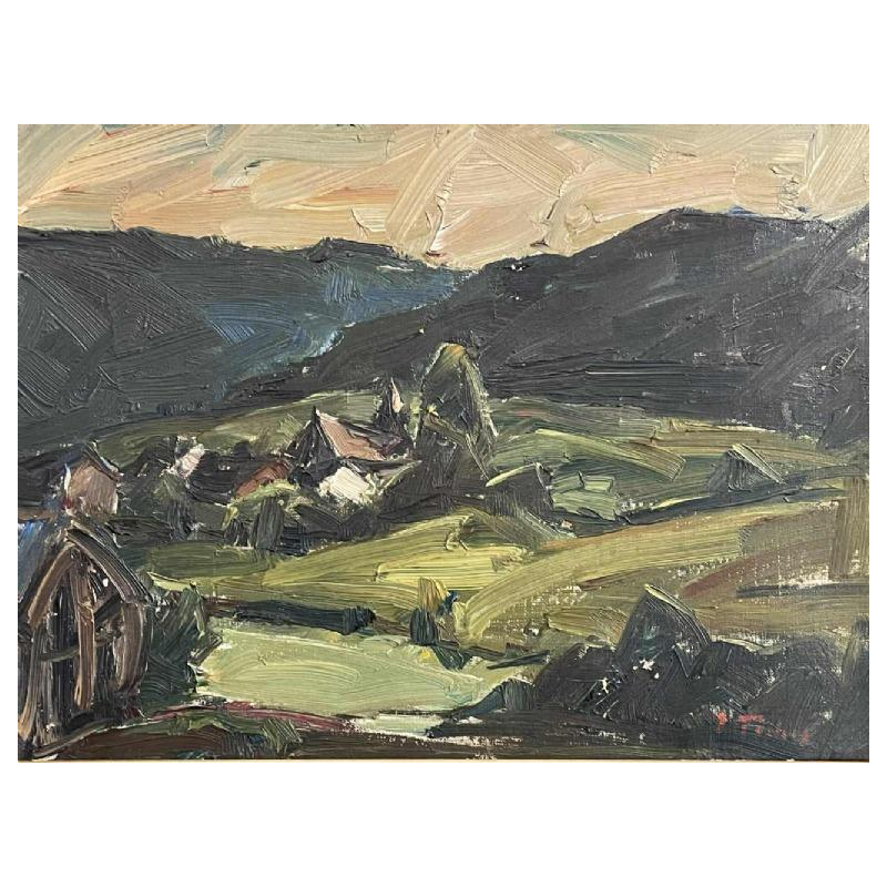 Yvonne TELLIER (1917-2007): « Paysage de l'Ardenne »