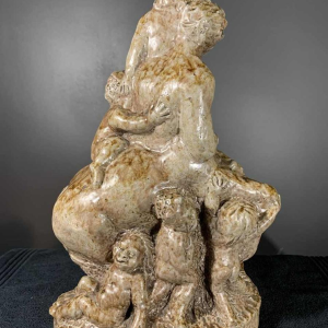 BEESEL TERRACO DRAAK Sint Joris, Stoneware Sculpture, Centaur and Putti 1940s