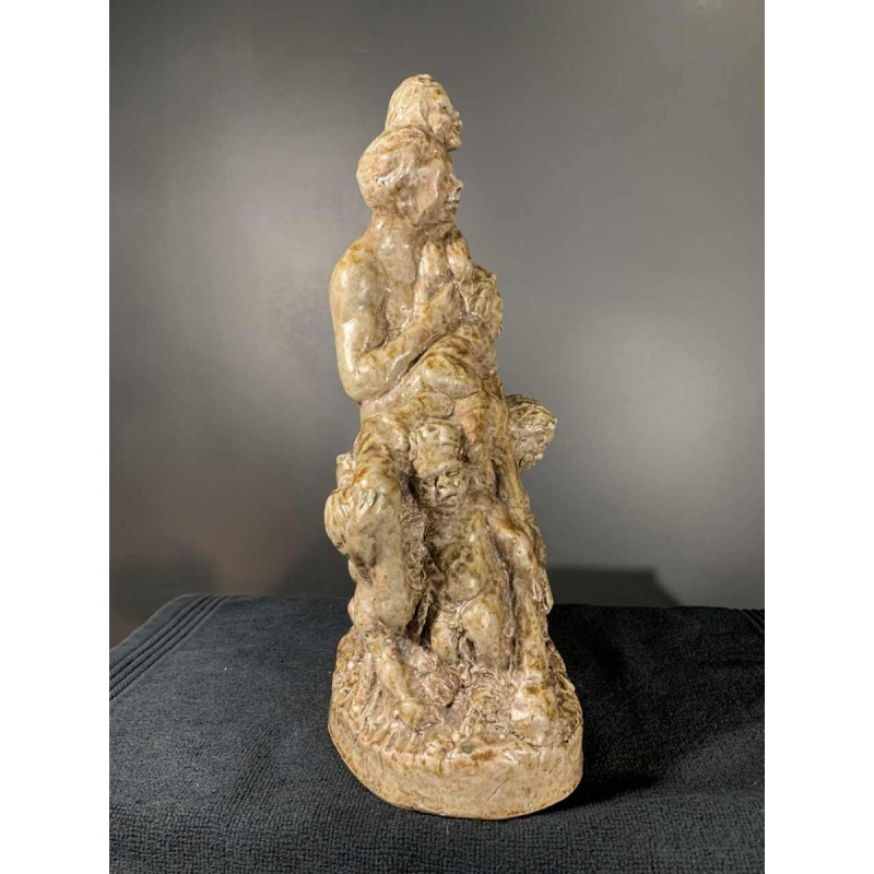 BEESEL TERRACO DRAAK Sint Joris, Sculpture en Grès, Centaure et Putti, ca 1940