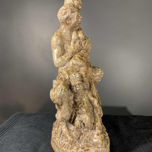 BEESEL TERRACO DRAAK Sint Joris, Sculpture en Grès, Centaure et Putti, ca 1940
