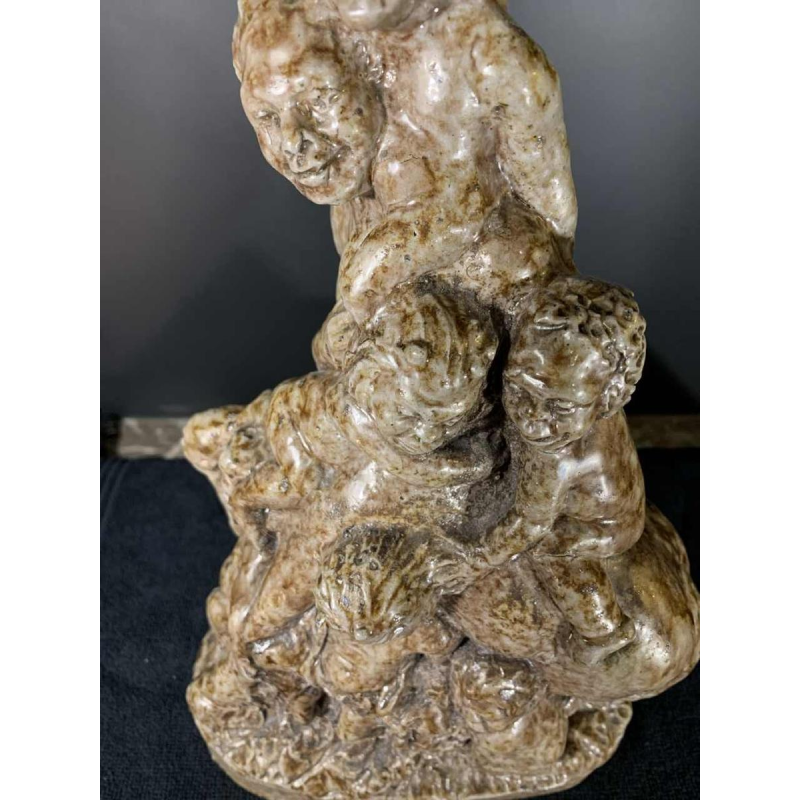 BEESEL TERRACO DRAAK Sint Joris, Steengoed Sculptuur, Centaur en Putti 1940s