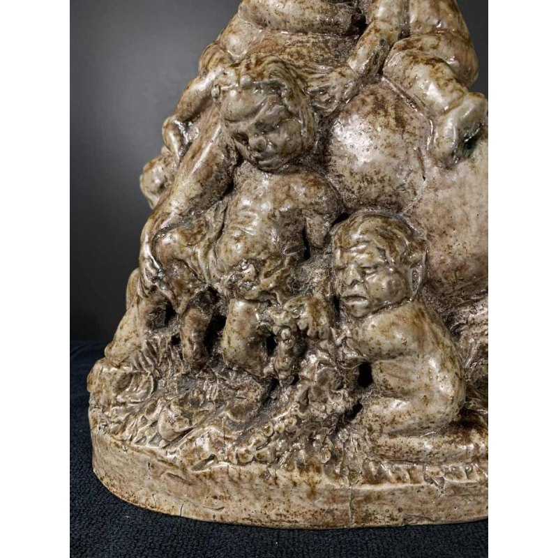 BEESEL TERRACO DRAAK Sint Joris, Steengoed Sculptuur, Centaur en Putti 1940s