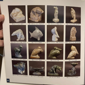 ANGELO HECQ for ROGER GUERIN Femme nue assoupie white cubist sculpture in large-fired salt stoneware, ca 1930