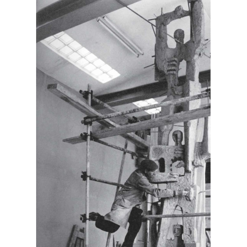 BEESEL TERRACO DRAAK Sint Joris, Steengoed Sculptuur, Centaur en Putti 1940s