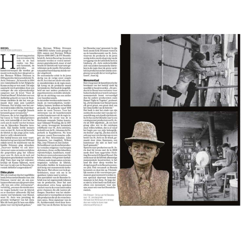 BEESEL TERRACO DRAAK Sint Joris, Sculpture en Grès, Centaure et Putti, ca 1940