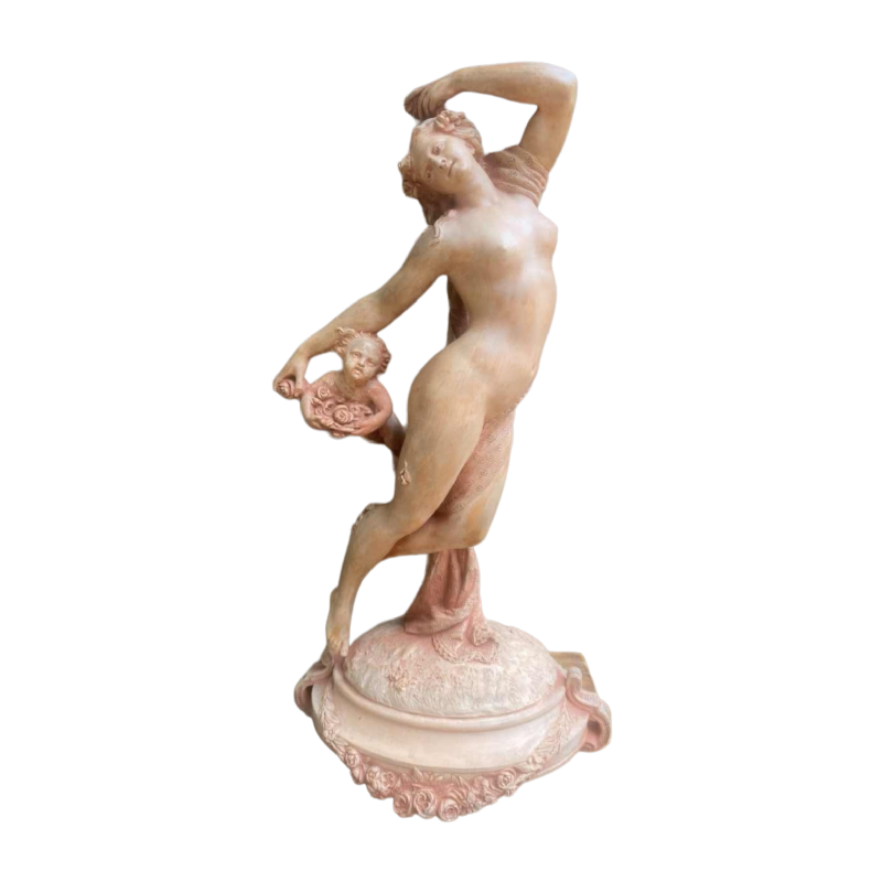 Sculpture en terre cuite signée Charles Martial Baury 1868