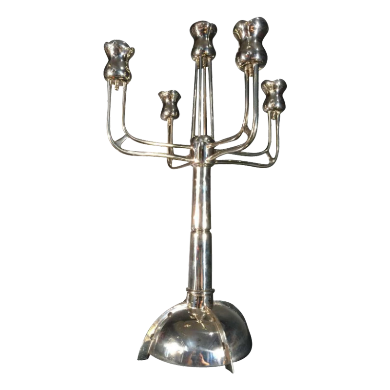 Candelabra Jugenstill 49cm, sterling zilver, Oostenrijks-Hongaars, circa 1905