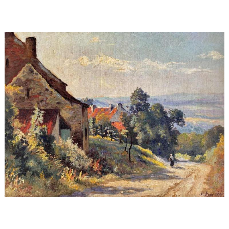 Albert DANDOY (1885-1977): "Namur, hauteurs de Malonne " peinture