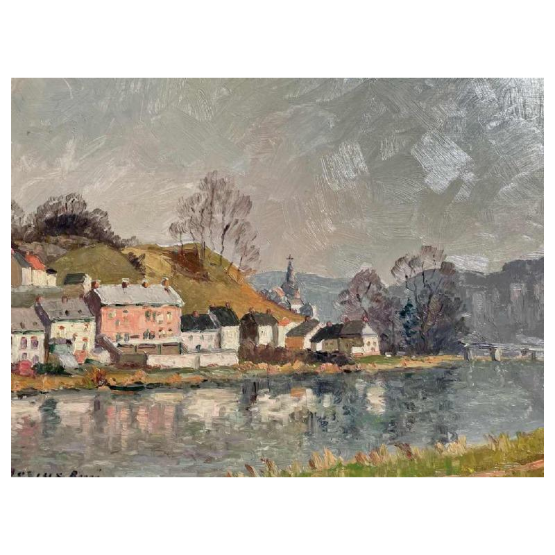 René BOREUX (1886- ?) "La Meuse et Namêche en 1952"