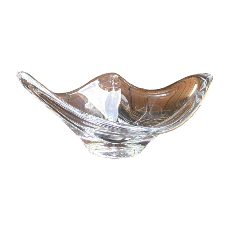 Daum France, large crystal dish/cup, ca 1960