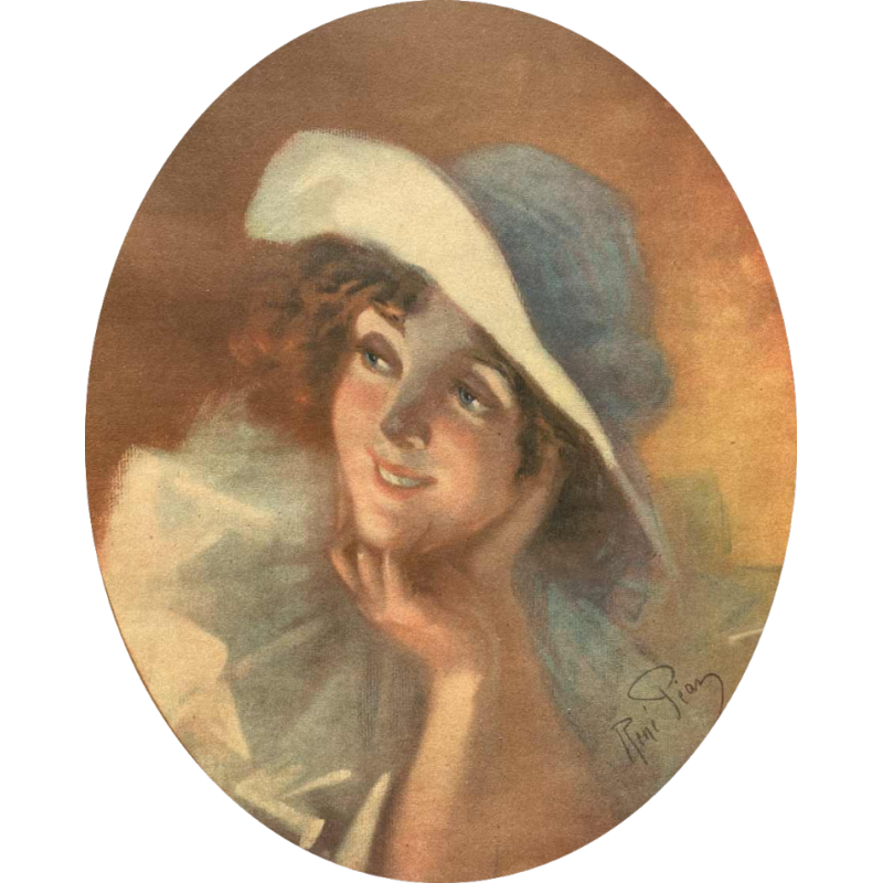 René PÉAN (1875-1955): « Jeune femme souriante »