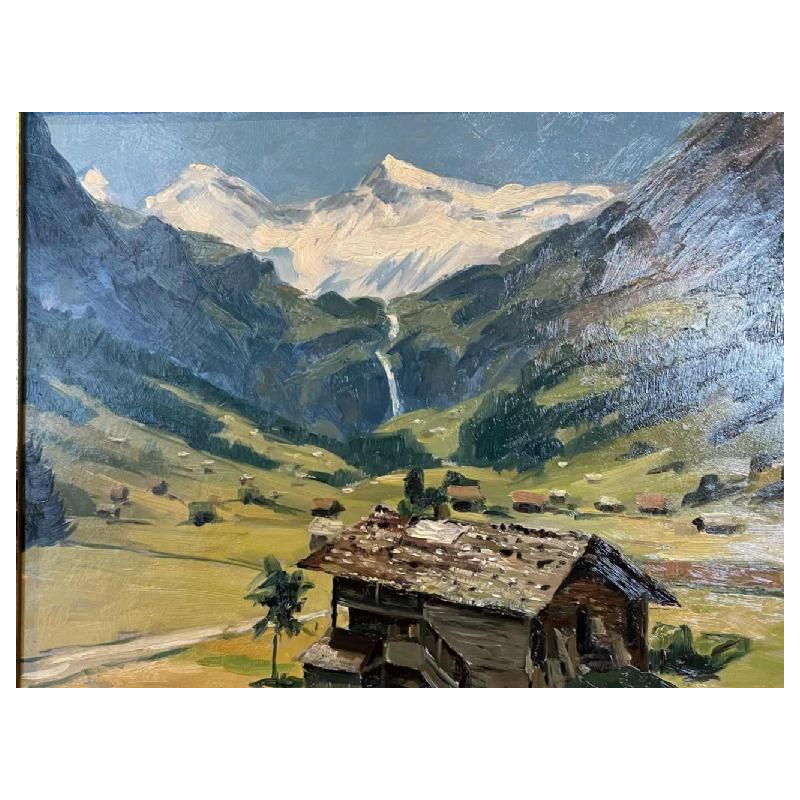 Dr Pierre DELCOURT (1914-?) : « Adelboden (Suisse) » ca 1949