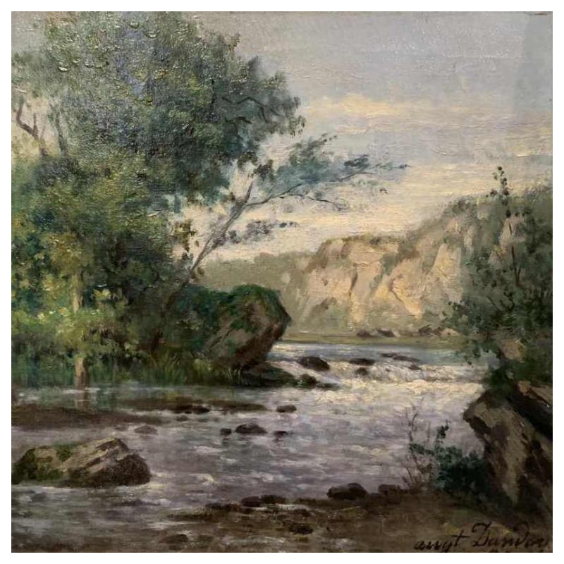 Auguste DANDOY (1839-1893) "Vallée de la Lesse" hst signée et datée