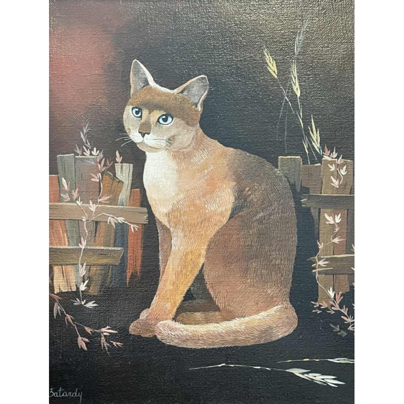 Marie-Louise BATARDY (1943-). « Noblesse » ou le chat aux yeux bleus