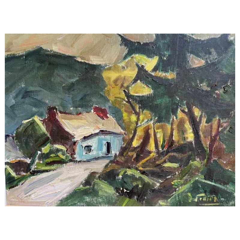 Yvonne TELLIER (1917-2007): « paysage ardennais »