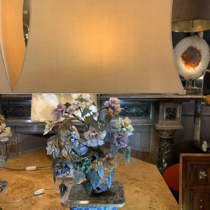 Paire de Jardinières Lampes Bronze Emaux Cloisonnés Chine Dynastie Qing Jiaqing