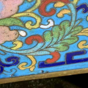 Pair of Bronze Enamel Cloisonné Planters / Lamps, China Qing Dynasty Jiaqing