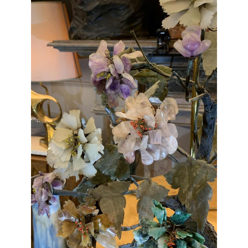 Paire de Jardinières Lampes Bronze Emaux Cloisonnés Chine Dynastie Qing Jiaqing