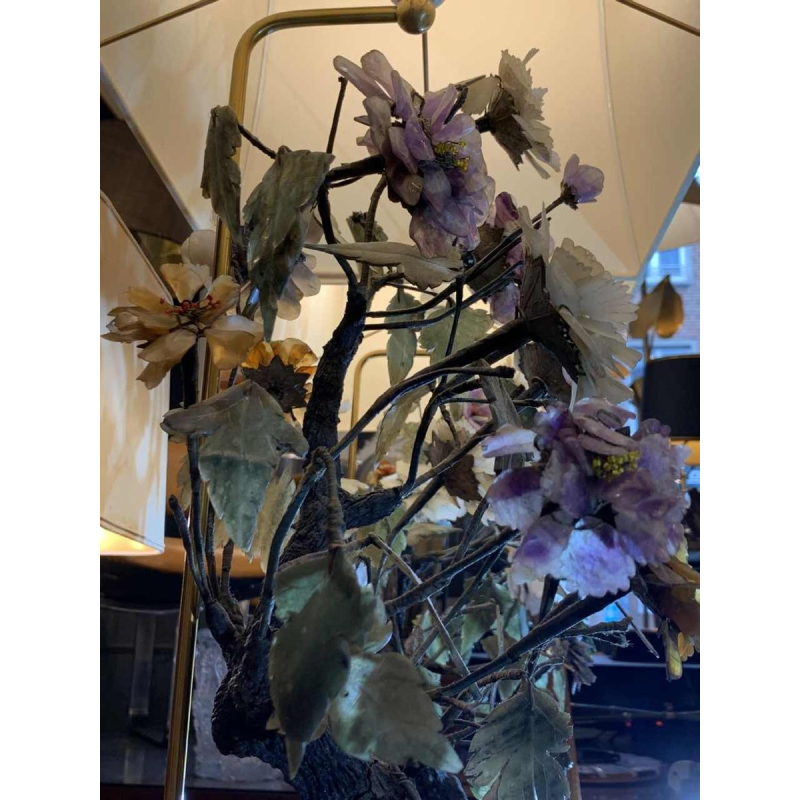 Paire de Jardinières Lampes Bronze Emaux Cloisonnés Chine Dynastie Qing Jiaqing