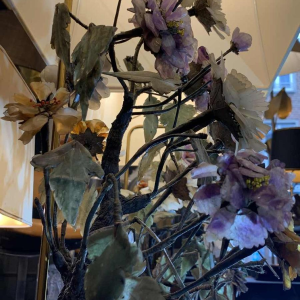 Paire de Jardinières Lampes Bronze Emaux Cloisonnés Chine Dynastie Qing Jiaqing