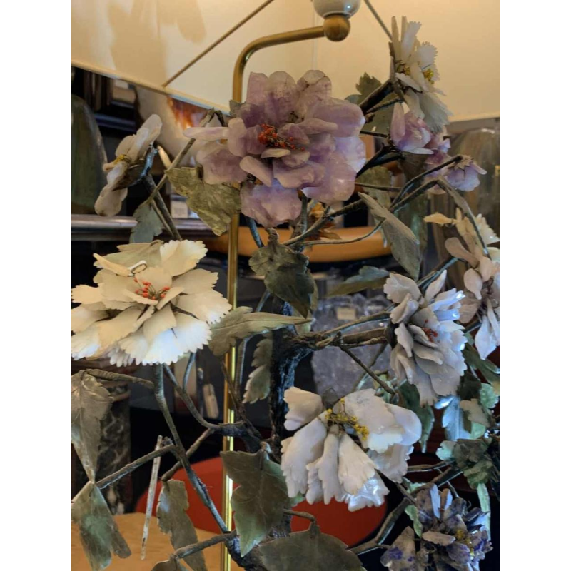 Paire de Jardinières Lampes Bronze Emaux Cloisonnés Chine Dynastie Qing Jiaqing