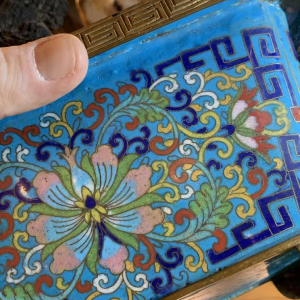 Paire de Jardinières Lampes Bronze Emaux Cloisonnés Chine Dynastie Qing Jiaqing