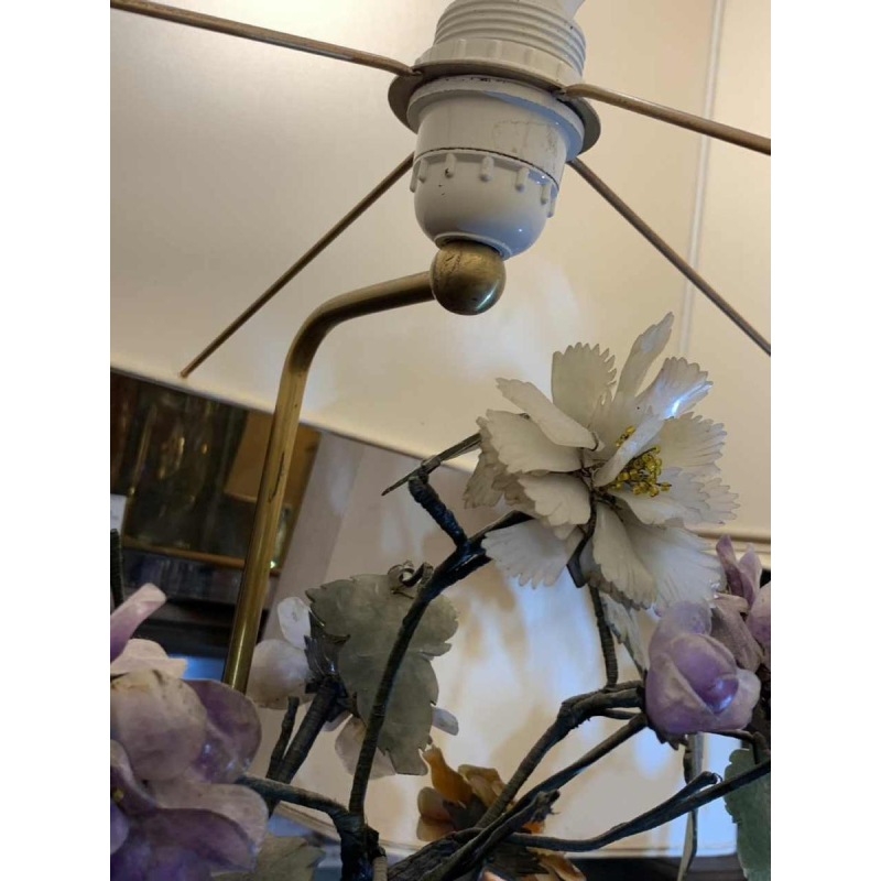 Paire de Jardinières Lampes Bronze Emaux Cloisonnés Chine Dynastie Qing Jiaqing