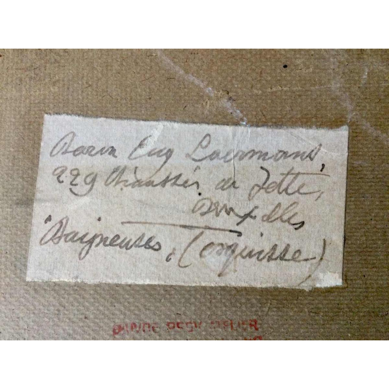 Eugène Laermans, drawing Les baigneuses mixed media on paper, Belgian school 1916