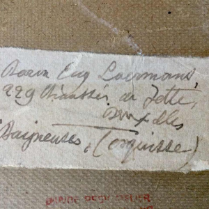 Eugène Laermans, dessin « Les baigneuses » technique mixte sur papier, école belge 1916