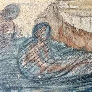 Eugène Laermans, dessin « Les baigneuses » technique mixte sur papier, école belge 1916