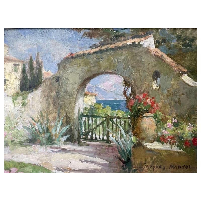 Jacques MADYOL (1871-1950): « paysage méditerranéen » hsp 18x24 cm