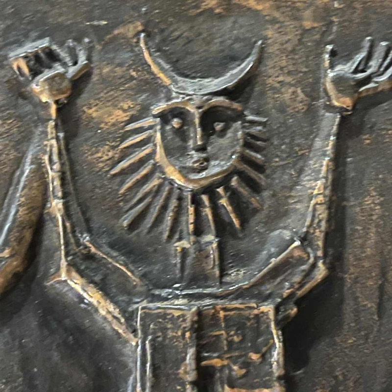 Ottó Kopcsányi 'Centaure & Sirène' sculpture murale brutaliste expressionniste, ca 1950