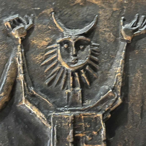 Ottó Kopcsányi 'Centaure & Sirène' sculpture murale brutaliste expressionniste, ca 1950