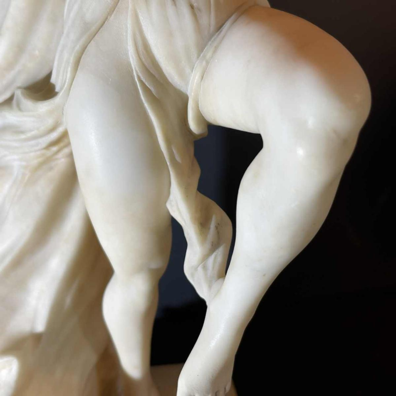 O. ROSSI, Danseuse Orientale, Lampe / Sculpture Femme Art DeÂ´co, Alba^tre 1920s