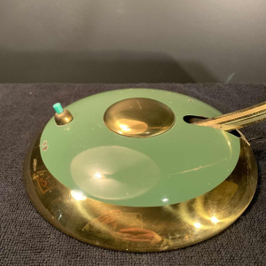 HELO LEUCHTEN, Lampe de Bureau / Table, dorÃ©e et laquÃ©e Art DÃ©co / BAUHAUS, 1940