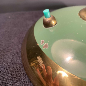 HELO LEUCHTEN, golden and lacquered Art Deco Desk / Table Lamp / BAUHAUS, 1940