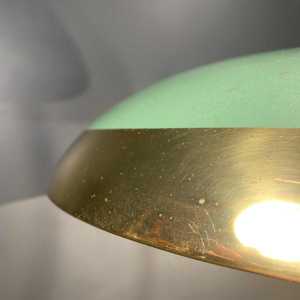 HELO LEUCHTEN, golden and lacquered Art Deco Desk / Table Lamp / BAUHAUS, 1940