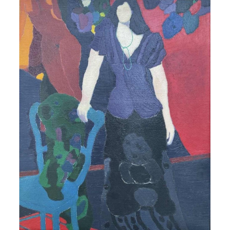 Luc Perot (1922-1985) « Jeanne » hst 55x45 cm